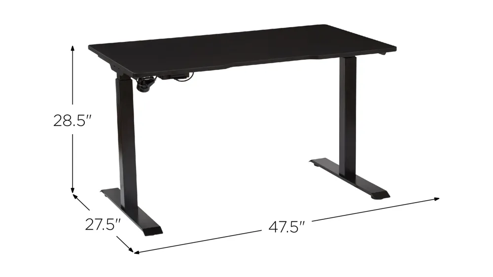 Crispin Sit/Stand Desk Dimensions