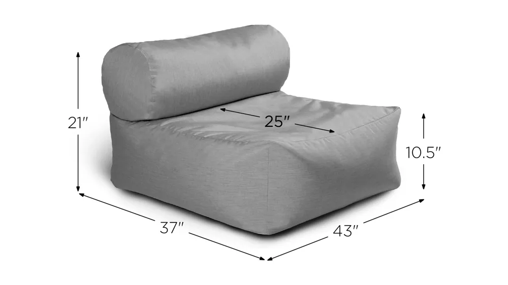 Kensington Large Outdoor Lounge w/ Bolster Dimensions