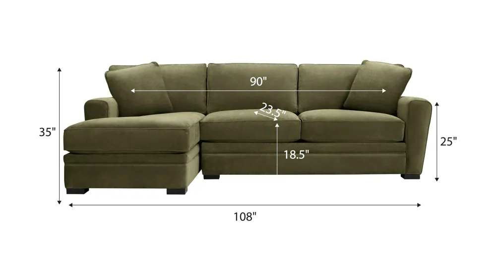 Artemis II 2-pc. Sectional Dimensions