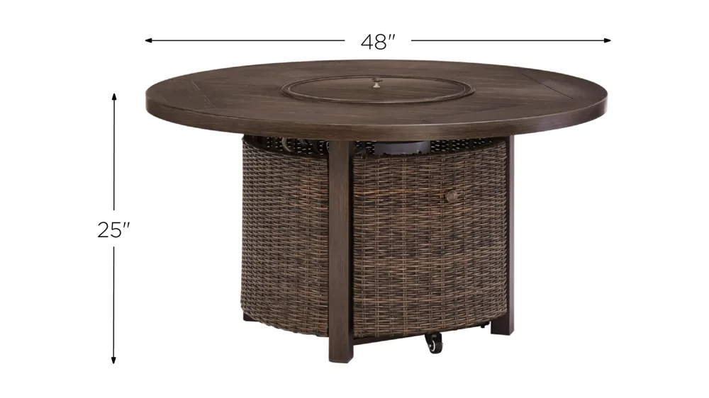 Paradise Trail Fire Pit Table Dimensions