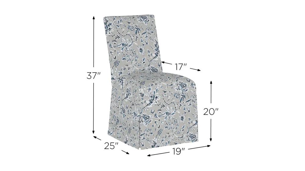 Gertrude Slipcover Dining Chair Dimensions