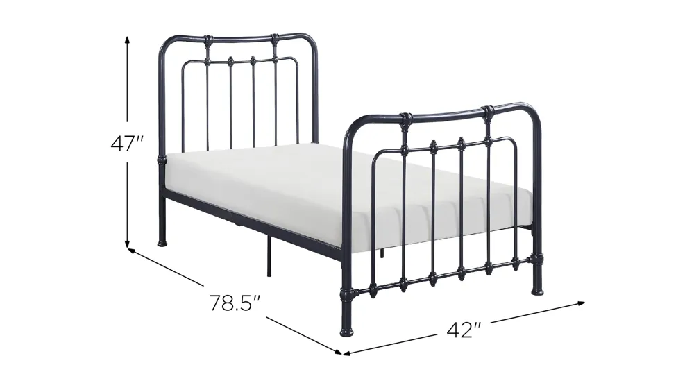 Zephyr Twin Metal Platform Bed Dimensions
