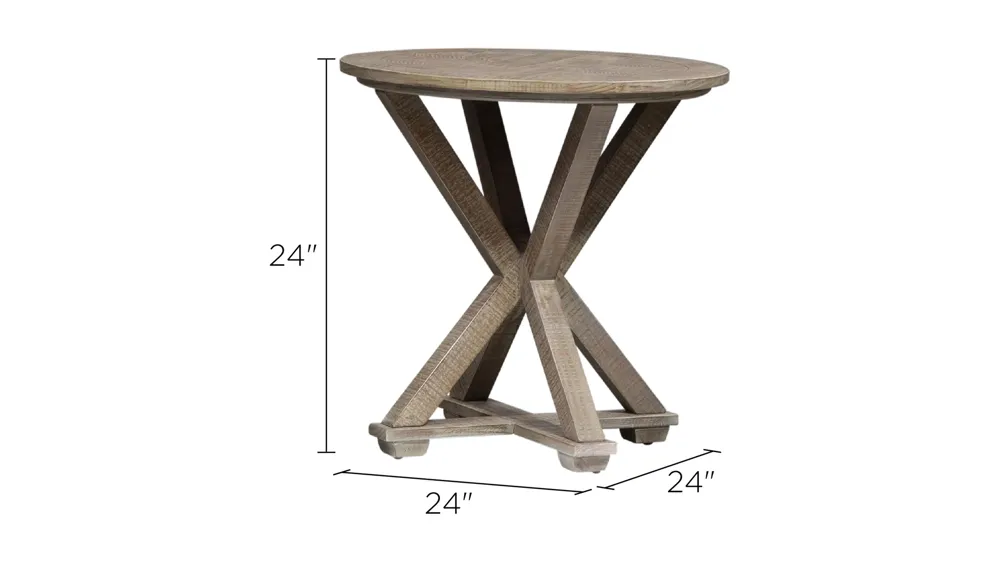 Parkland Falls Round End Table Dimensions
