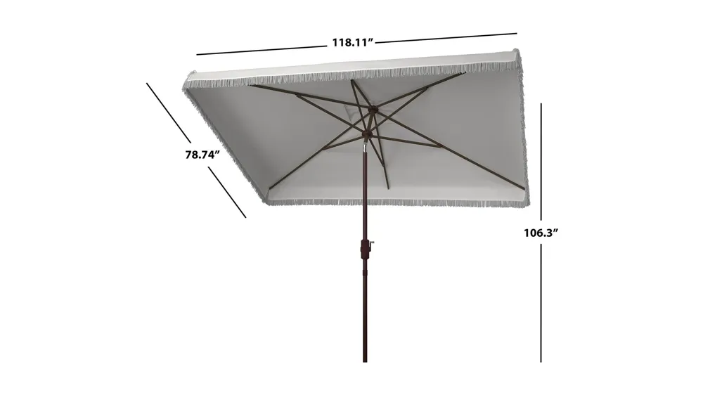 Murphy Fringe 6.5 X 10 ft Rect Crank Umbrella Dimensions