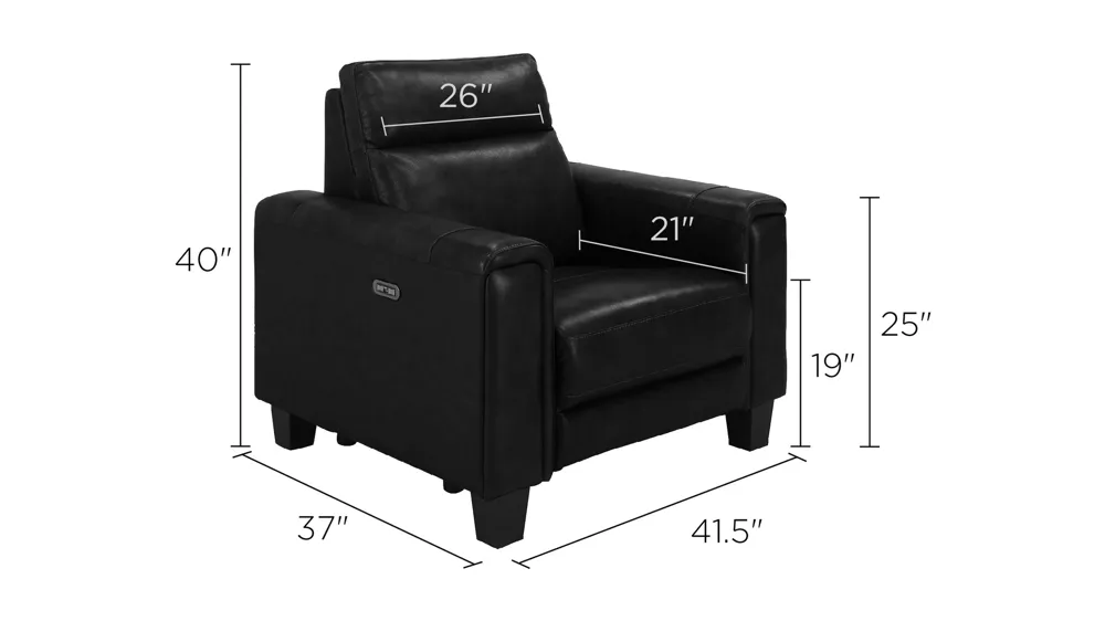 Ace Power Recliner w/ Power Headrest Dimensions