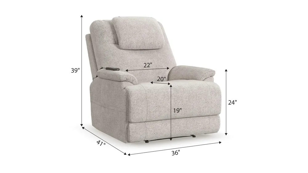 Zecliner Triple Power Recliner Dimensions