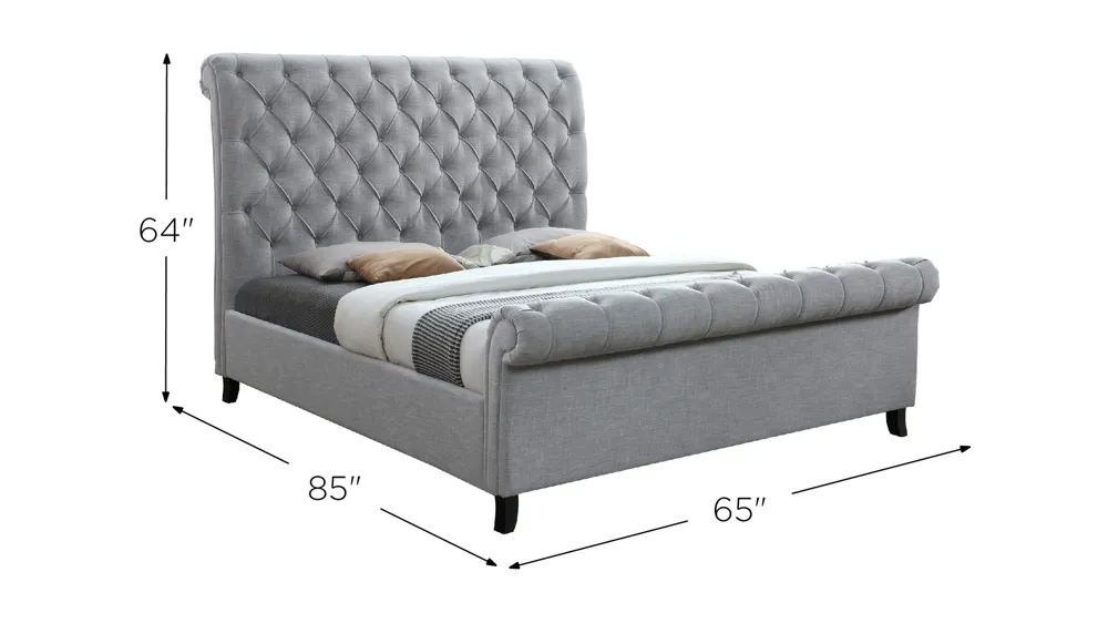 Kate Upholstered Bed Dimensions