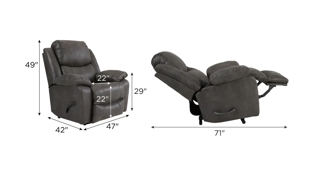 Colossus Manual Recliner Dimensions