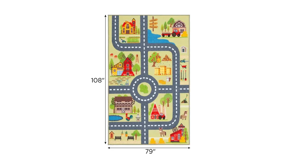 Masonville Kids' Playhouse Rug Dimensions