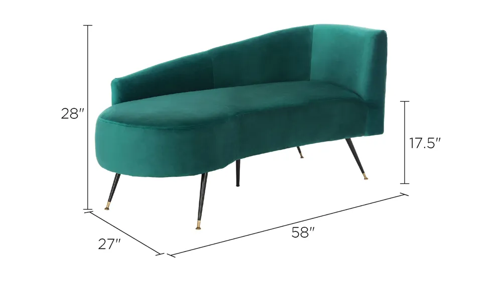 Phoebe Parisian Settee Dimensions