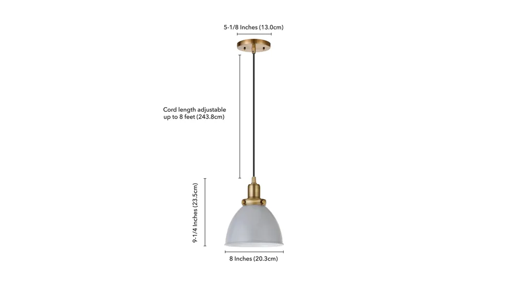Pari Metal Pendant Dimensions