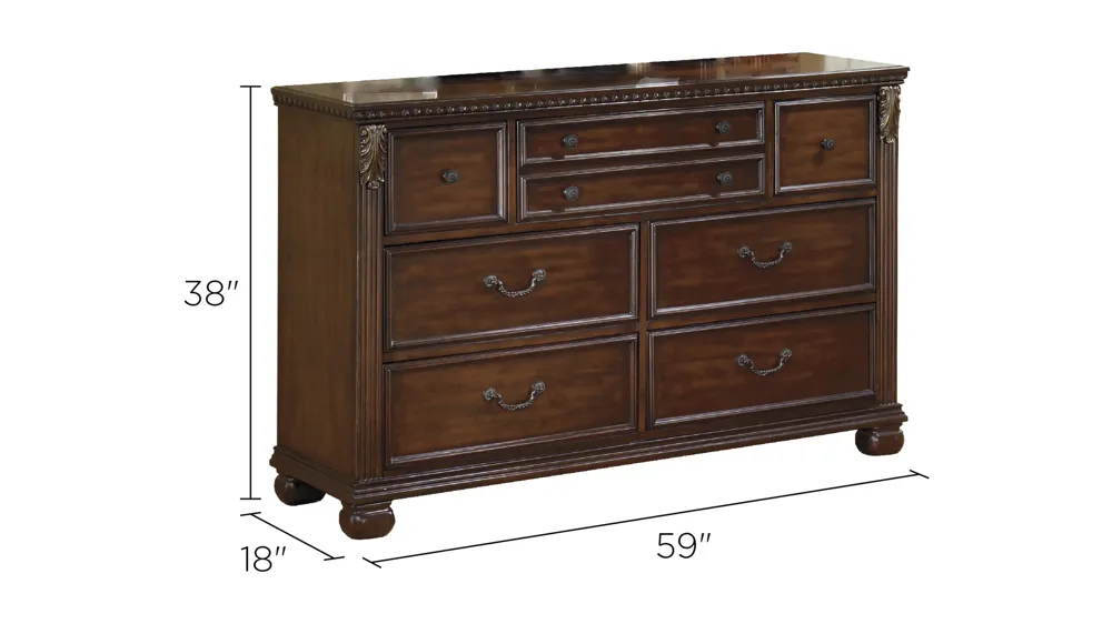 Corina Bedroom Dresser Dimensions