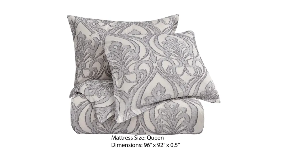 Nicole Damask 3-pc. Comforter Set Dimensions