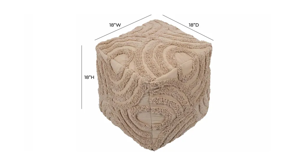 Miranda Knitted Pouf Dimensions