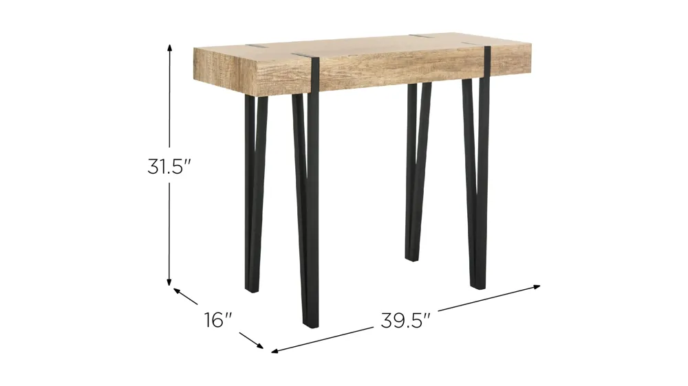 Aggie Rectangular Console Table Dimensions