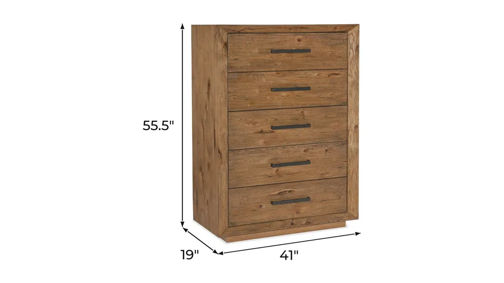 Big Sky Five-Drawer Chest Dimensions