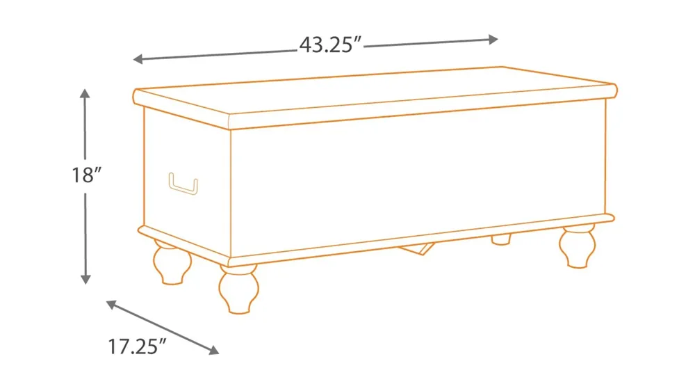 Fossil Ridge Storage Bench Dimensions