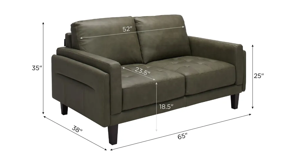 Hunter Loveseat Dimensions