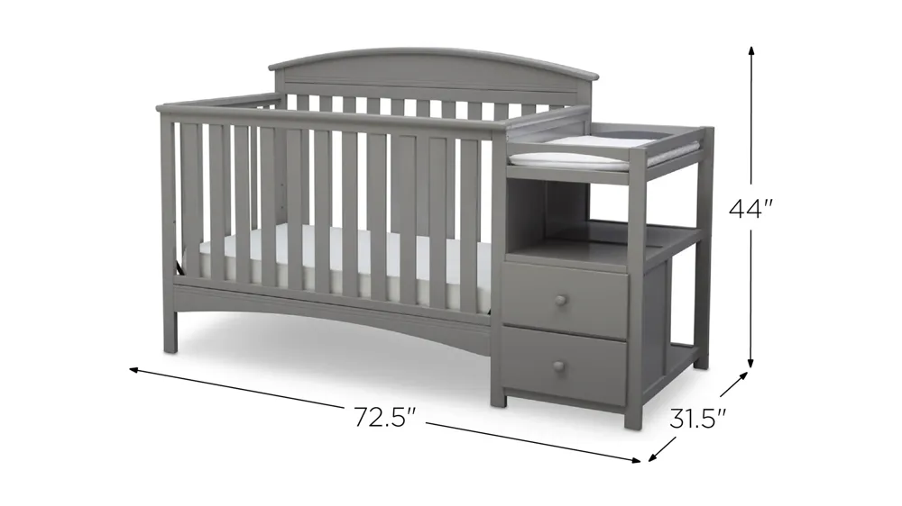 Abby Crib and Changer by Delta Children Dimensions