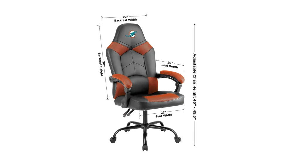 NFL Oversized Adjustable Office Chairs Dimensions