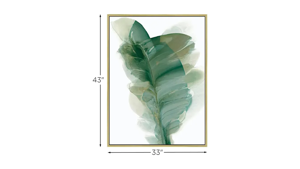 Botanical Flair in Green 1 Wall Art Dimensions