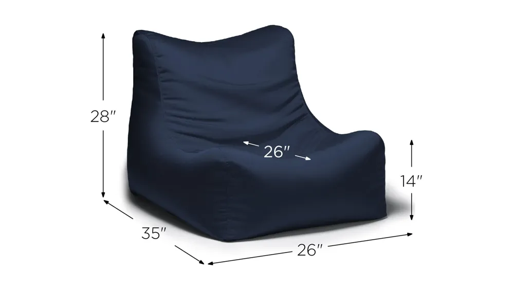Tobin Outdoor Bean Bag Chair Dimensions
