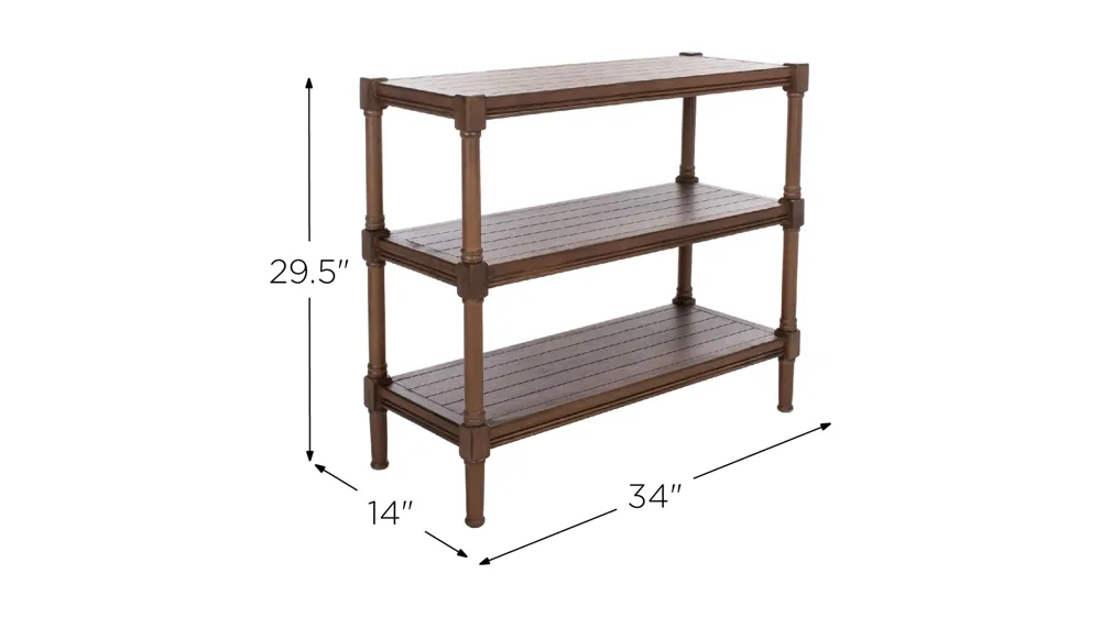 Julian 3 Shelf Console Table Dimensions