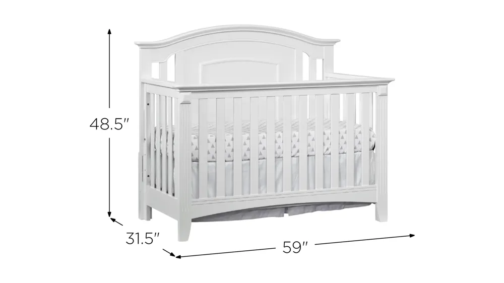 Willowbrook 4-in-1 Convertible Crib Dimensions