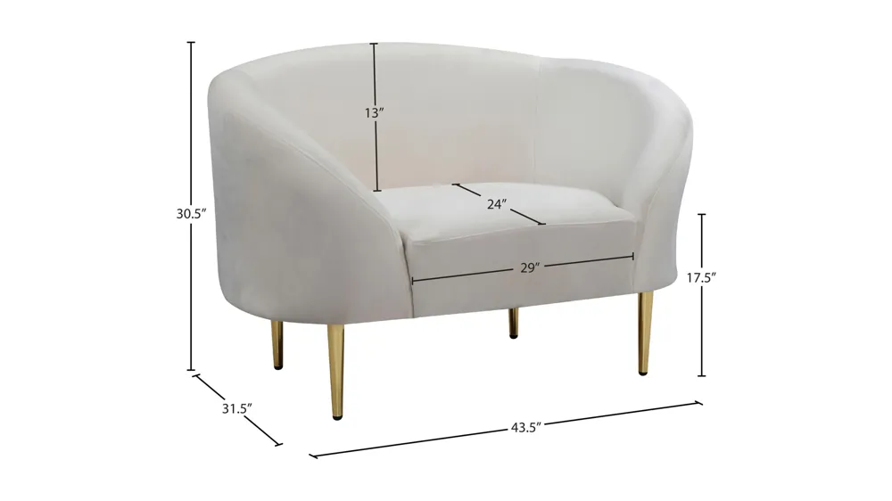 Ritz Velvet Chair Dimensions