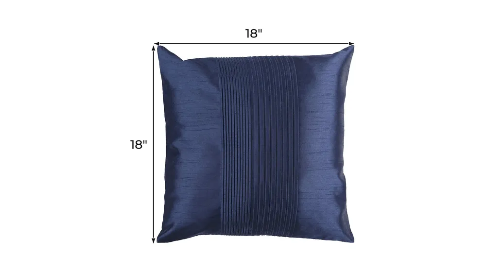 Solid Pleated 18" Down Throw Pillow Dimensions