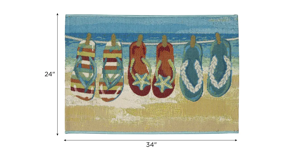 Esencia Flip Flops Forever Indoor/Outdoor Mat Dimensions