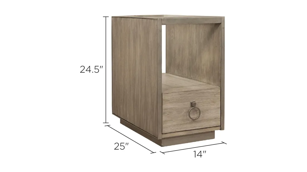 Torrin Rectangular Chairside Table Dimensions