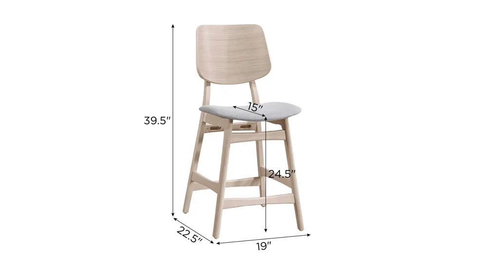 Oscar Counter Chair - Set of 2 Dimensions