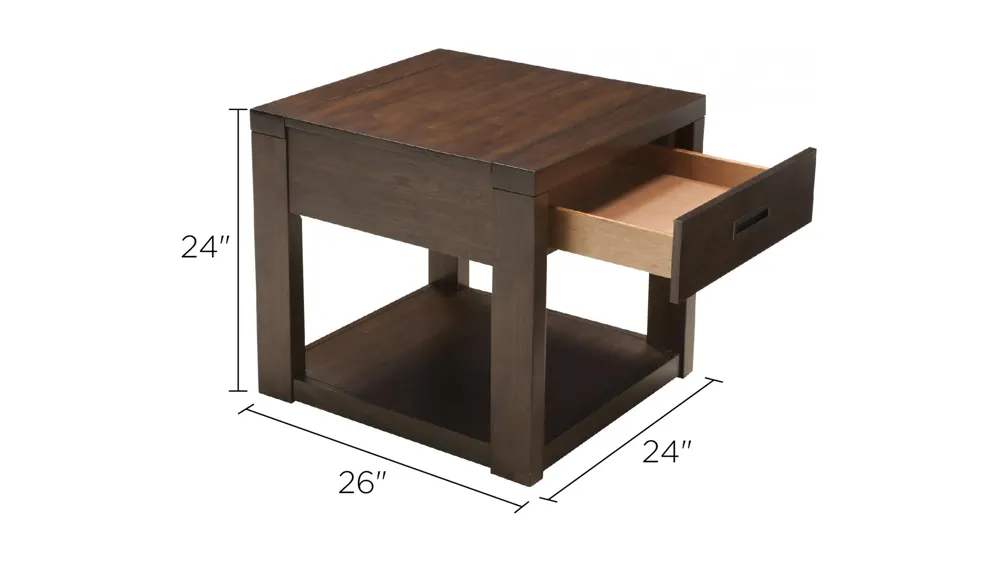 Riata Rectangular End Table Dimensions