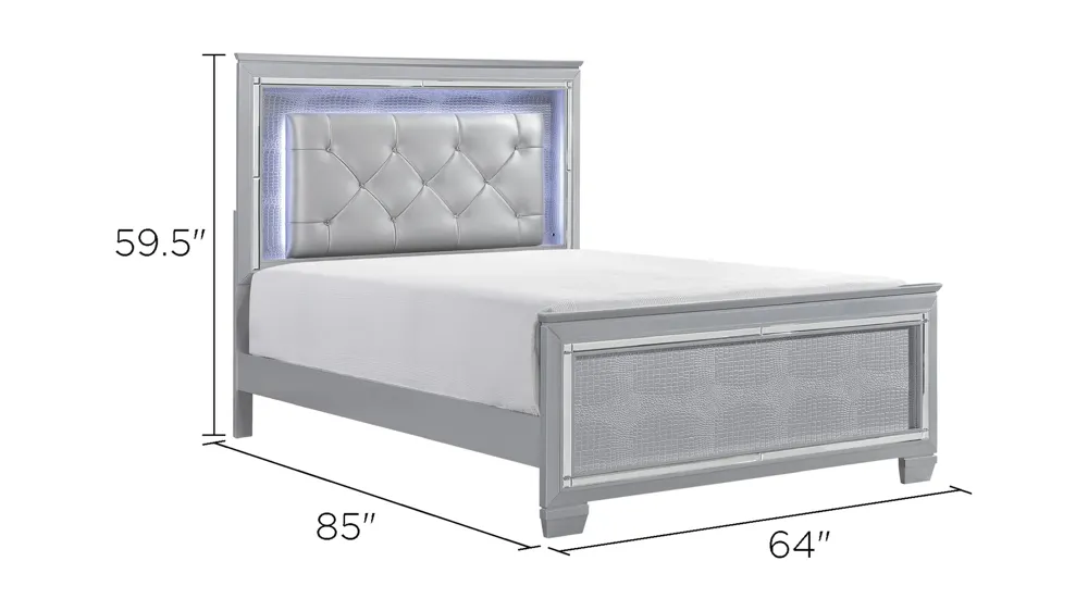 Brambley Bed w/ LED Lights Dimensions