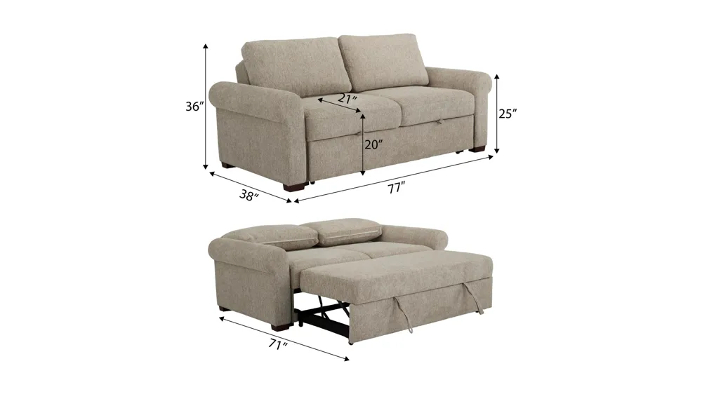 Juniper 2-pc. Sofa Dimensions