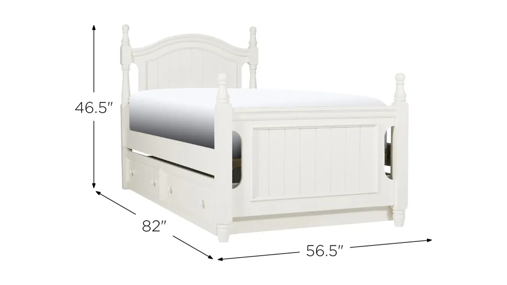 Willow Point Post Bed W/ Trundle Dimensions