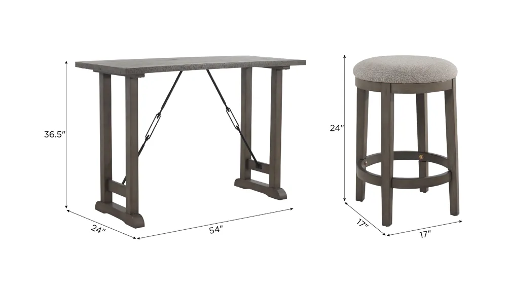 Henderson 5-pc. Dining Set Dimensions