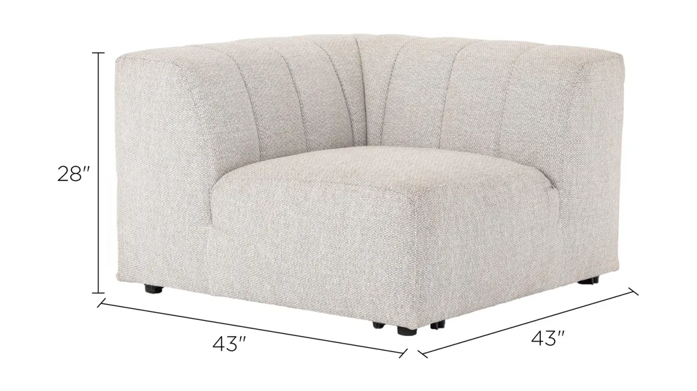 Solano Outdoor Corner Chair Sectional Unit Dimensions