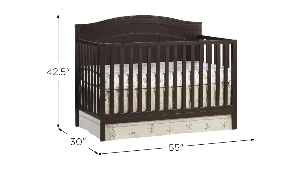 Nolan 4-in-1 Convertible Crib with Bed Conversion Kit Dimensions