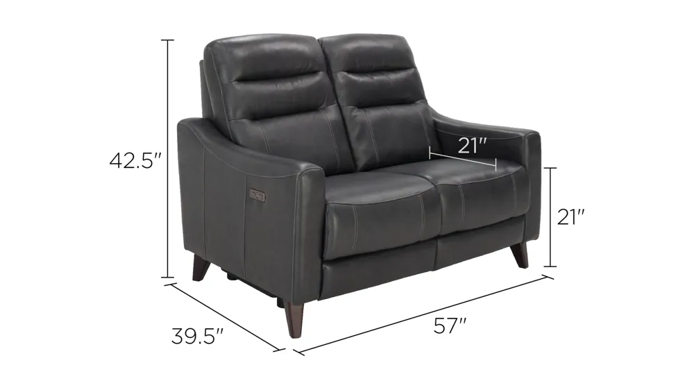 Graham Power Loveseat w/ Power Headrest Dimensions