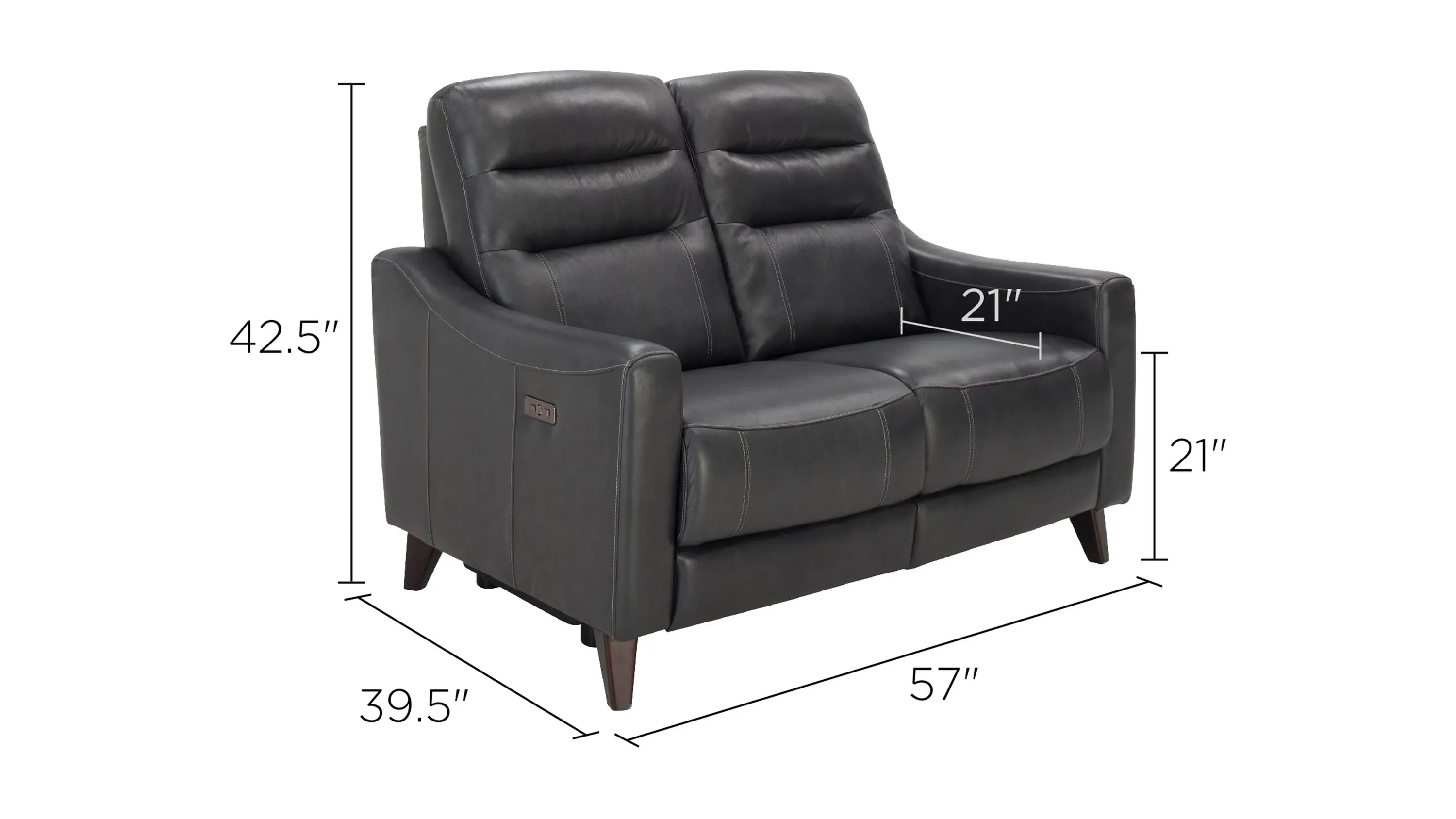 Graham Power Loveseat w/ Power Headrest | Raymour & Flanigan