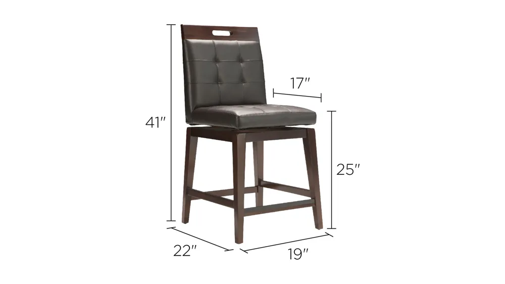 Danfield Swivel Counter Stool Dimensions