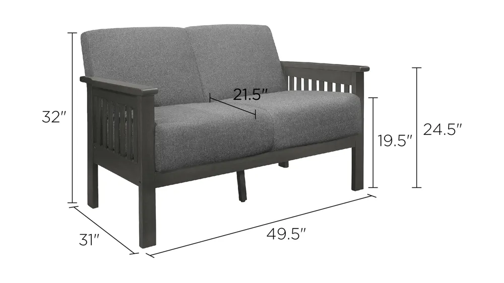 Keller Loveseat Dimensions