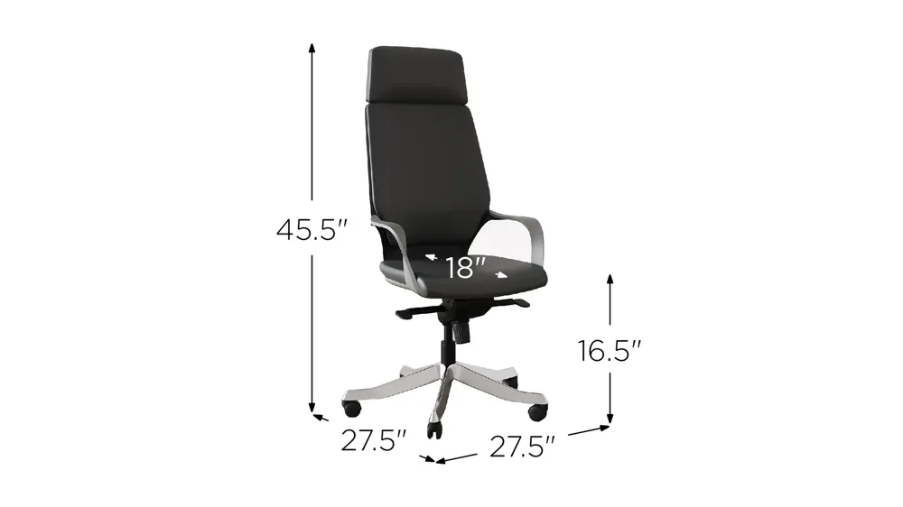 Tulsa Leather High Back Chair Dimensions