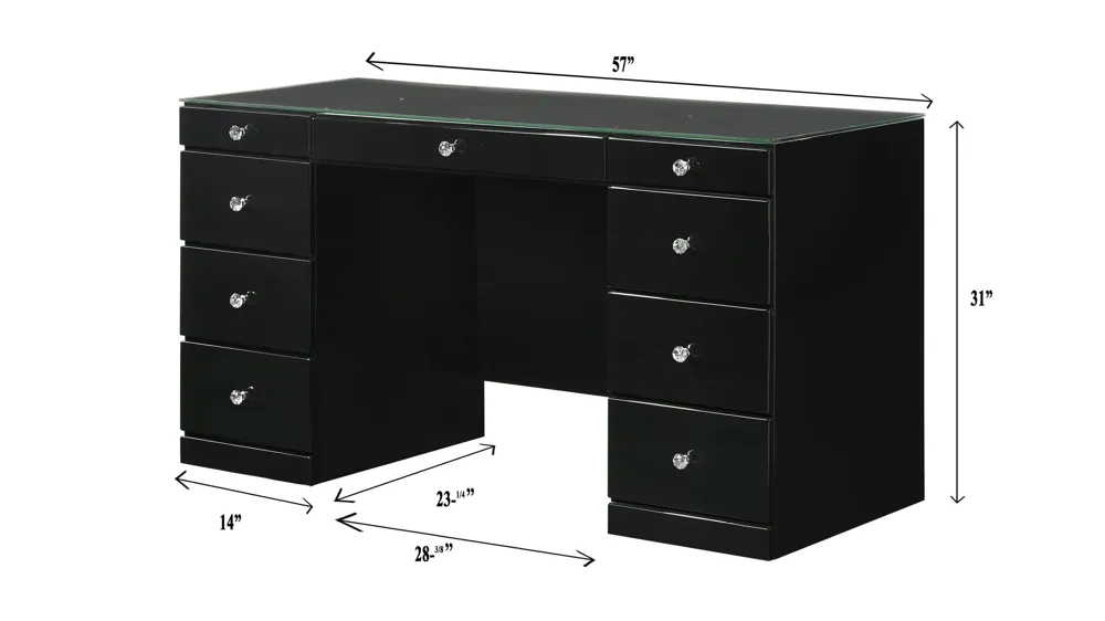 Diem Large Vanity Table Dimensions