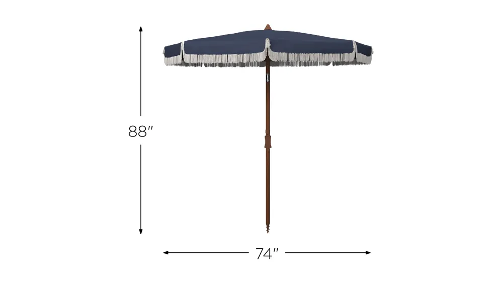 Arcata 6.5 Ft Fringe Umbrella Dimensions