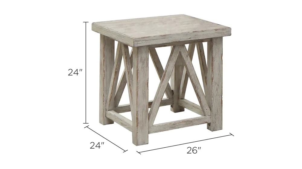 Aberdeen Rectangular End Table Dimensions