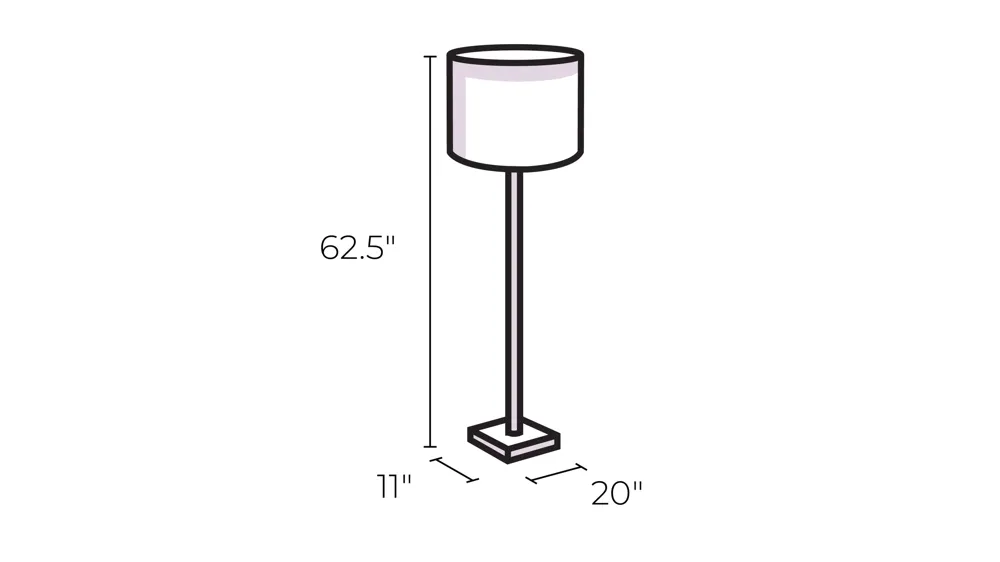 Natasha Floor Lamp Dimensions