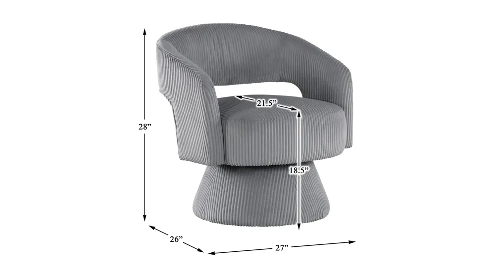 Clair Swivel Chair Dimensions